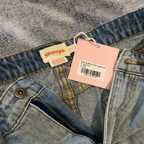 SHOWPO Denim Skirt Light Wash - Picture 7 of 7